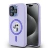 Karl Lagerfeld KLHMP15LSCMKCRHU iPhone 15 Pro 6.1 fioletowy/purple hardcase Silicone Karl&Choupette Heads Ring MagSafe